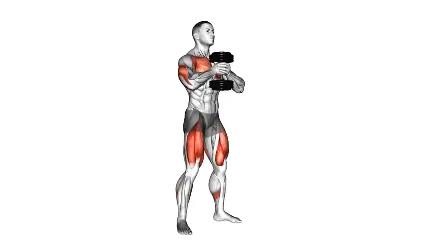 اسکات با پرس دمبل