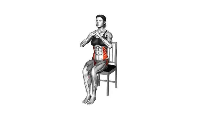 چرخش و ابداکشن متناوب نشسته روی صندلی