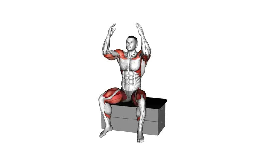 پرس شانه و ابداکشن لگن نشسته روی چهارپایه نرم